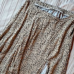 AE Dalmatian Print Midi Slip Skirt